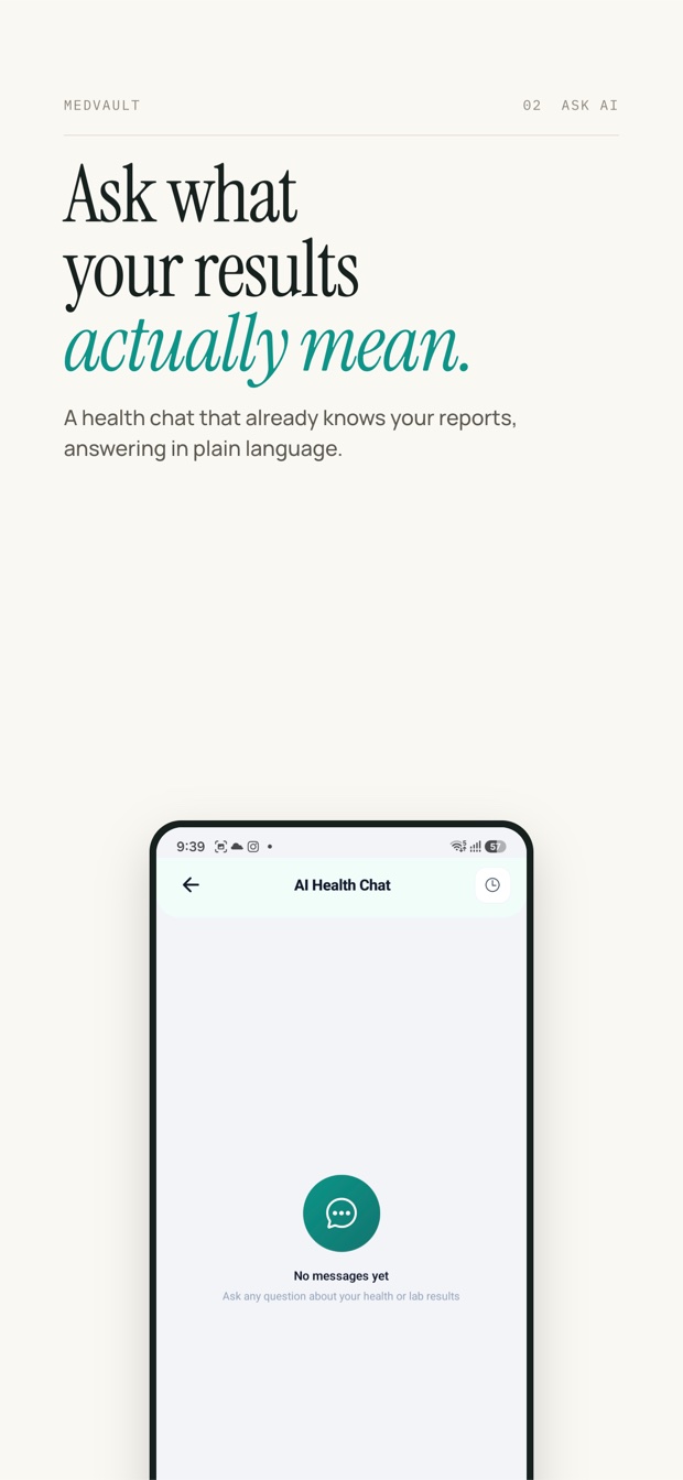 MedVault: ask what your results actually mean
