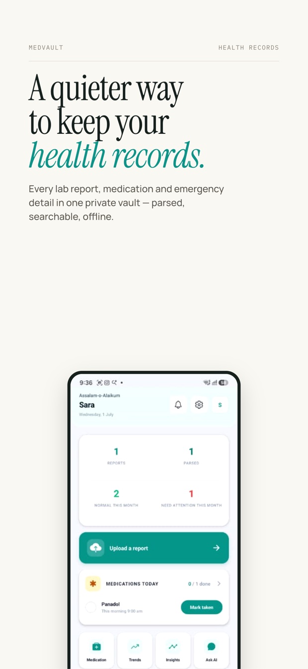 MedVault: a quieter way to keep your health records